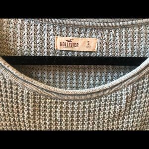 blue knit hollister sweater